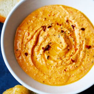 The picture of Greek Feta Dip in a white bowl