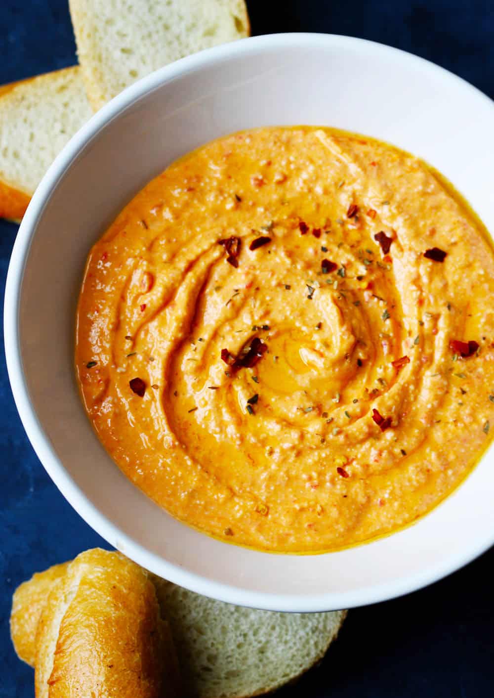 The picture of Greek Feta Dip in a white bowl