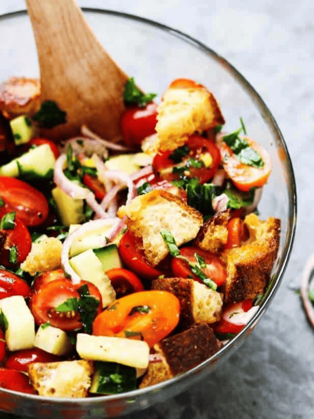 Italian Summer Panzanella with Garlic Butter Bread
