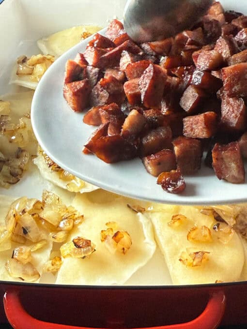 Kielbasa added to the dish