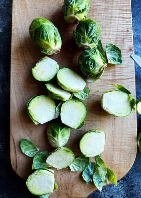 Chopped up Brussels sprouts