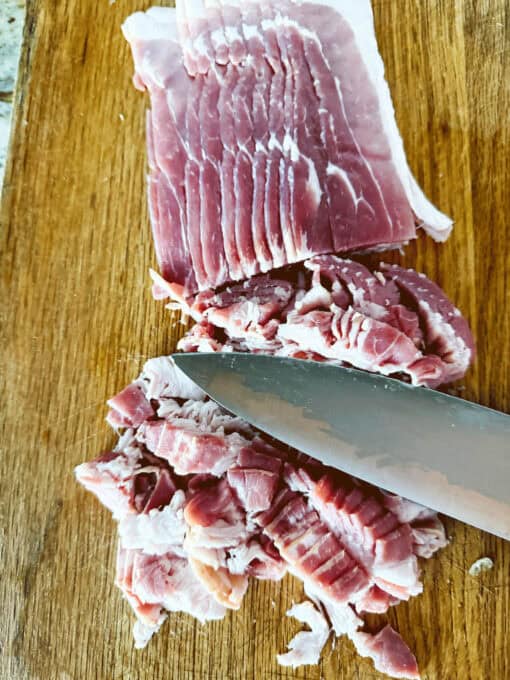 Chopped up bacon